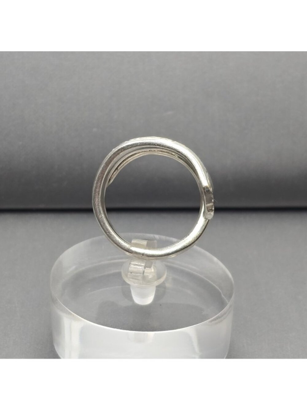 Vintage 1881 Rogers Silver Spoon Ring Wheat Bypass Band Size 8 Upcycled Jewelry - Picture 4 of 10